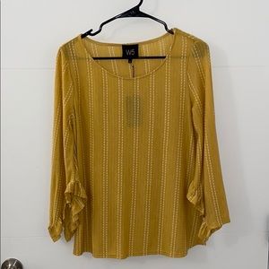mustard yellow dress top